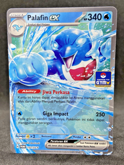 Special Pokemon TCG Indonesia Palafin ex Gym Promo 132/SV-P Near Mint - Image 1