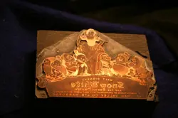 Disney's Snow White and the Seven Dwarfs Advertising Printers Block/ Plate! - Image 1