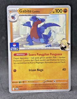 Special Pokemon TCG Indonesia Gabite Cynthia Gym Promo 257/SV-P Near Mint - Image 1