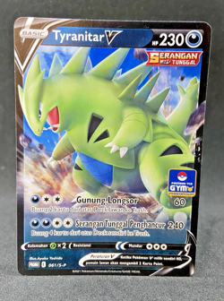 Special Pokemon TCG Indonesia Tyranitar V Gym Promo 061/S-P Near Mint - Image 1