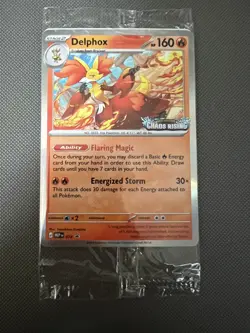 (SEALED SET) Chaos Rising STAFF Promo Cards (Delphox, Ampharos, Goodra, Crobat) - Image 1