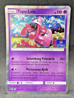 Special Pokemon TCG Indonesia Tapu Lele Gym Promo 043/SM-P Near Mint - Image 1
