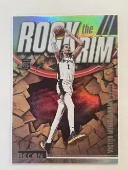 2023-24 Panini Recon Victor Wembanyama RC #18 Rock The Rim - Image 1