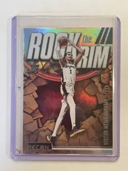 2023-24 Panini Recon Victor Wembanyama RC #18 Rock The Rim - Image 3