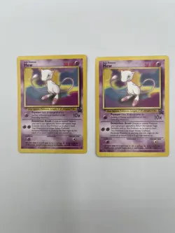 Lot of 2 Pokemon Mew #8 WOTC Black Star Promo Cards 1999-2000 Non-Holo Vintage - Image 1