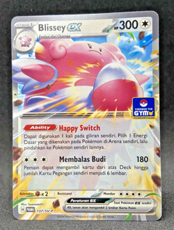 Special Pokemon TCG Indonesia Blissey EX Gym Promo 137/S-P Near Mint - Image 1