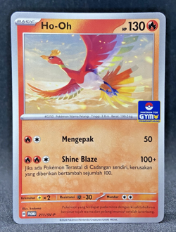LIMITED Pokemon TCG Indonesia Ho-Oh Gym Promo 211/SV-P Near Mint - Image 1