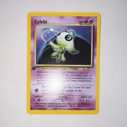 Pokemon TCG Celebi 3/64 Neo Revelation Holo Rare 1st Edition 2000 EN 50 HP - Image 1