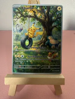 Pikachu Snorlax Eevee Butterfree Pokemon Card DISPLAY ART - Image 1