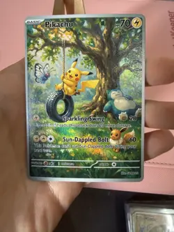 Pikachu Snorlax Eevee Butterfree Pokemon Card DISPLAY ART - Image 2