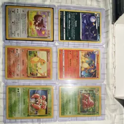 Pokemon TCG 5-Card Lot Umbreon Eevee Charizard Charmander Parasect 1999 - Image 1