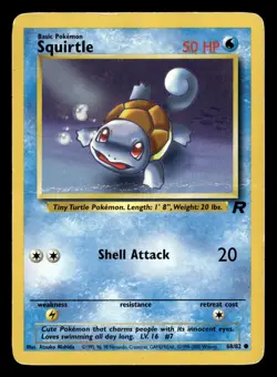 Squirtle 68/82 Unlimited Common Team Rocket Pokemon Card - Image 2