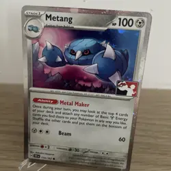 Metang 114/162 Prize Pack Series Cards Cosmo Holo Play! Stamp - Image 1
