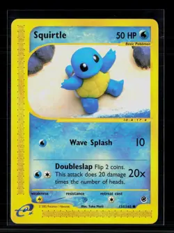 Pokemon 2002 Expedition Base Set Squirtle #131/165 - Image 1