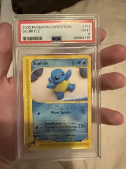Pokemon 2002 Expedition Squirtle 131/165 PSA 9 Regular Common English - Image 1