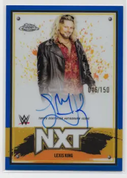 2025 Topps Chrome WWE Lexis King Blue Refractor On Card Auto /150 #NXT-LXK - Image 1