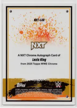 2025 Topps Chrome WWE Lexis King Blue Refractor On Card Auto /150 #NXT-LXK - Image 2
