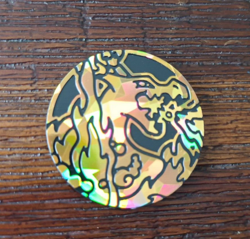 Pokemon TCG Charizard Gold Cracked Ice Official Plastic Coin - Image 3