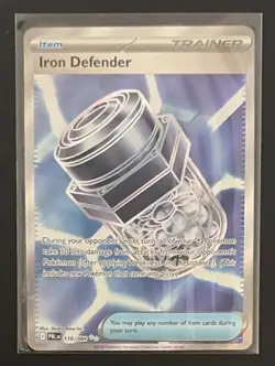 Iron Defender Trainer 110/084 Pokemon TCG Pitch Black English NM Full Art - Image 1
