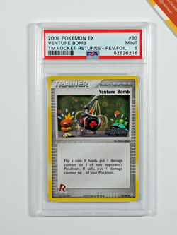 Pokemon PSA 9 Venture Bomb #93 Rev Foil EX Team Rocket Returns 2004 English - Image 1