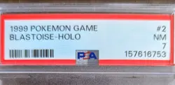 Pokemon TCG Blastoise Base Set Unlimited Holo Foil PSA NM 7 #2/82 1999 English - Image 4