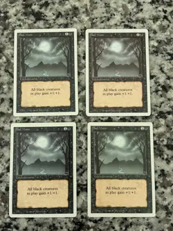 Bad Moon X4 MTG Revised NM Magic The Gathering - Image 1