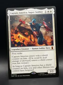 Captain America, Super-Soldier 9 Marvel Super Heroes Magic: The Gathering NM - Image 1