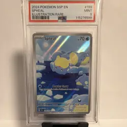 Pokemon Spheal 199/191 Illustration Rare Holo EN PSA 9 MINT Slab - Image 1