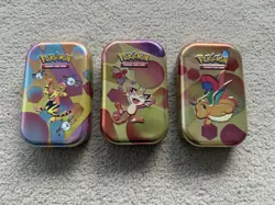 Pokemon TCG Scarlet & Violet 151 Mini Tins With Coins & Stickers - LOT OF 3x - Image 1