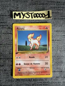 Carte Pokemon Ponyta 60/102 Edition 1 Set De Base Wizards Francais OCCASION - Image 1