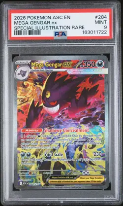 2026 POKEMON ASC EN-ASCENDED HEROES #284 MEGA GENGAR EX PSA 9 - Image 1