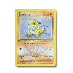 Carte Pokemon Francaise - Sabelette 62/102 Edition 1 - Set de Base - Image 1