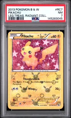Pokemon Pikachu Holo - Legendary Treasures Radiant Collection - RC7/RC25 - PSA 7 - Image 1