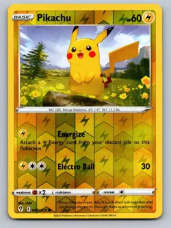 Pikachu 049/203 Common Evolving Skies Pokemon Reverse Holo - Image 1