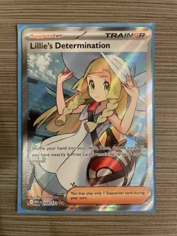Lillie's Determination 169/132 Secret Rare Pokemon Mega Evolution Full Art NM/M - Image 1