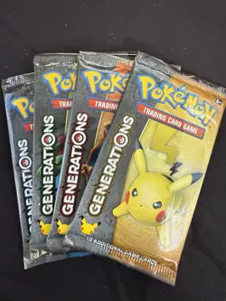 Pokemon Generations Booster Packs x4 Art Set (2016) Brand New Sealed - Image 1