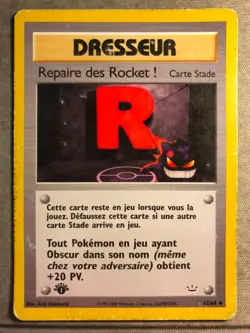 Carte Pokemon Dresseur Repaire Des Rocket ! 63/64 edition 1 - Image 1