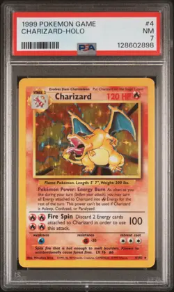 Charizard Holo 4/102 Game Pokemon PSA 7 - Image 1