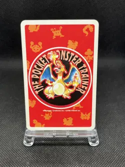Psyduck Pokemon RED Playing card Charizard Back Japanese Vintage Bandai - Image 2