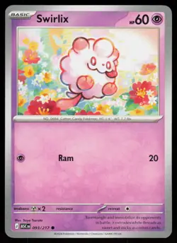 Swirlix 093/217 Common Ascended Heroes Pokemon Near Mint - Image 1