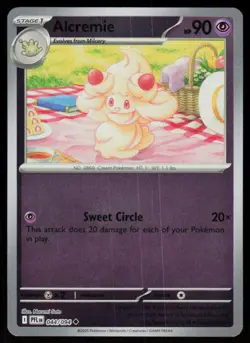 Alcremie 044/094 Uncommon Phantasmal Flames Pokemon Reverse Holo Near Mint - Image 1