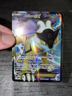 Carte Pokemon Raikou EX 105/108 Full Art Noir & Blanc Explorateurs Obscurs FR - Image 3