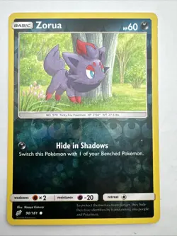 Zorua 90/181 Common Team Up Pokemon Reverse Holo - Image 1