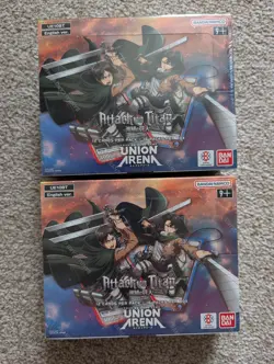 2 X Attack On Titan Union Arena Volume 1 UE10BT ENGLISH Version Booster Boxes - Image 1