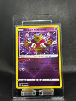 Radiant Alakazam 059/195 SWSH Silver Tempest Radiant Rare Pokemon NM - Image 1