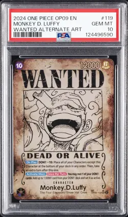 2024 ONE PIECE OP09-EMPERORS IN THE NEW WORLD #119 MONKEY D. LUFFY PSA 10 - Image 1