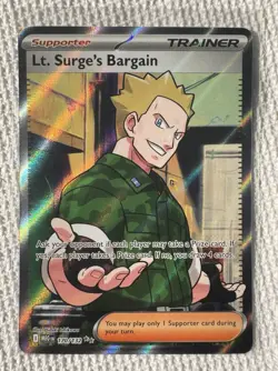 Lt. Surge's Bargain 170/132 - Full Art - Pokemon Mega Evolution - NM - Image 1