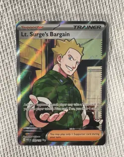 Lt. Surge's Bargain 170/132 - Full Art - Pokemon Mega Evolution - NM - Image 2