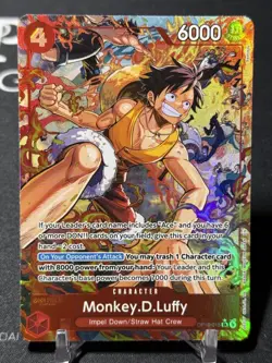 MONKEY D LUFFY - One Piece OP16-015 - AA Alt Art Super Rare SR - Time of Battle - Image 1