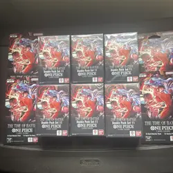 One Piece Double Pack Set Lot Of (6) OP-16 The Time Of Battle + 6 Sleeved Packs - Image 1